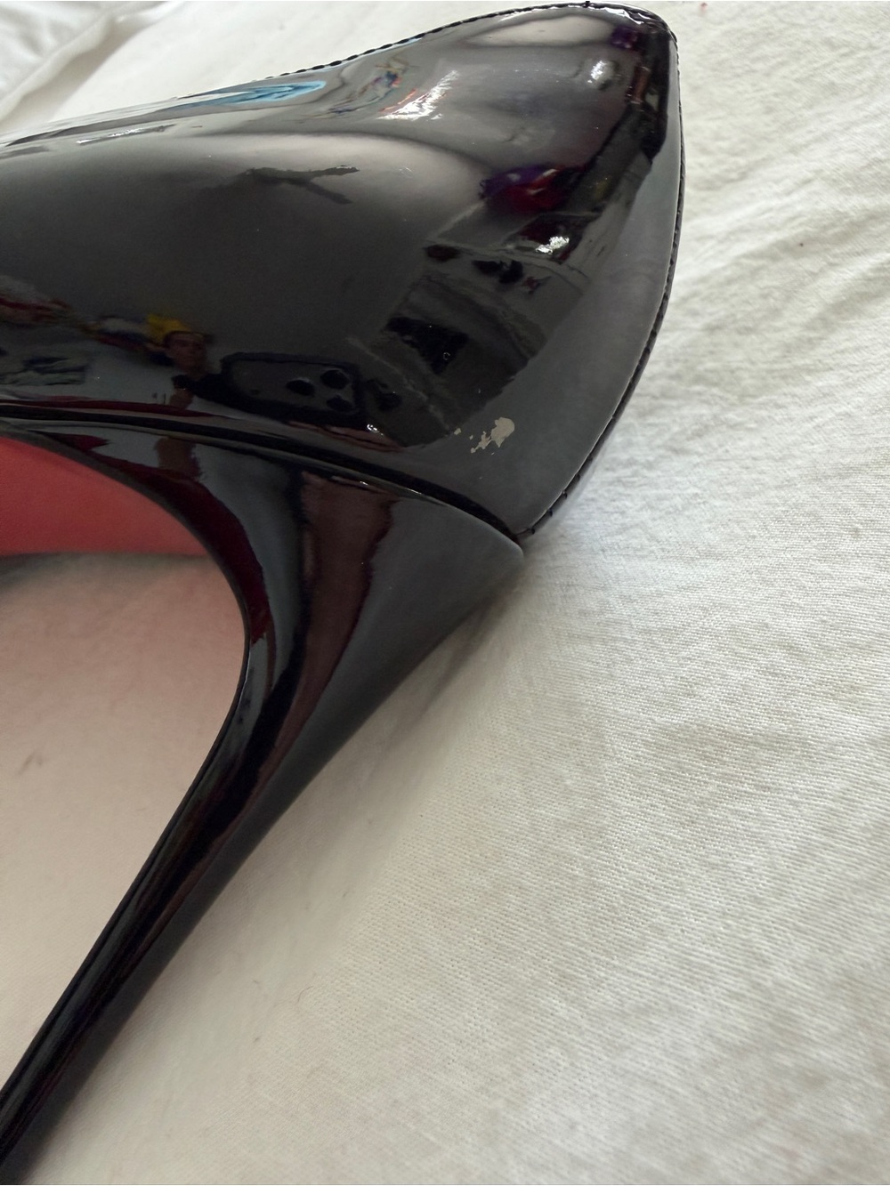 Christian Louboutin Kate Patent Pumps 85mm Heel Black Size 39 - Picture 12 of 15